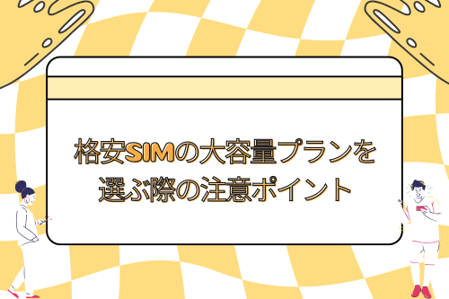 格安SIMの大容量プランを選ぶ際の注意ポイント