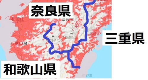 三重県南部のエリアマップ