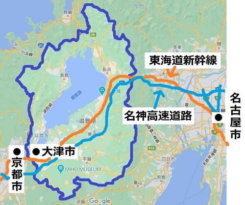 滋賀県交通マップ