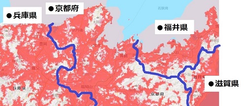 京都府北部のエリアマップ