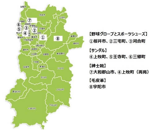 奈良の産地マップ１